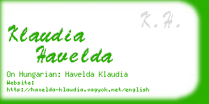 klaudia havelda business card